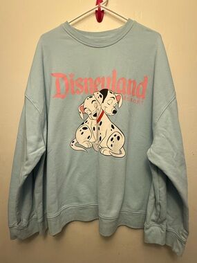 Disneyland Light Blue 101 Dalmatians Graphic Sweatshirt